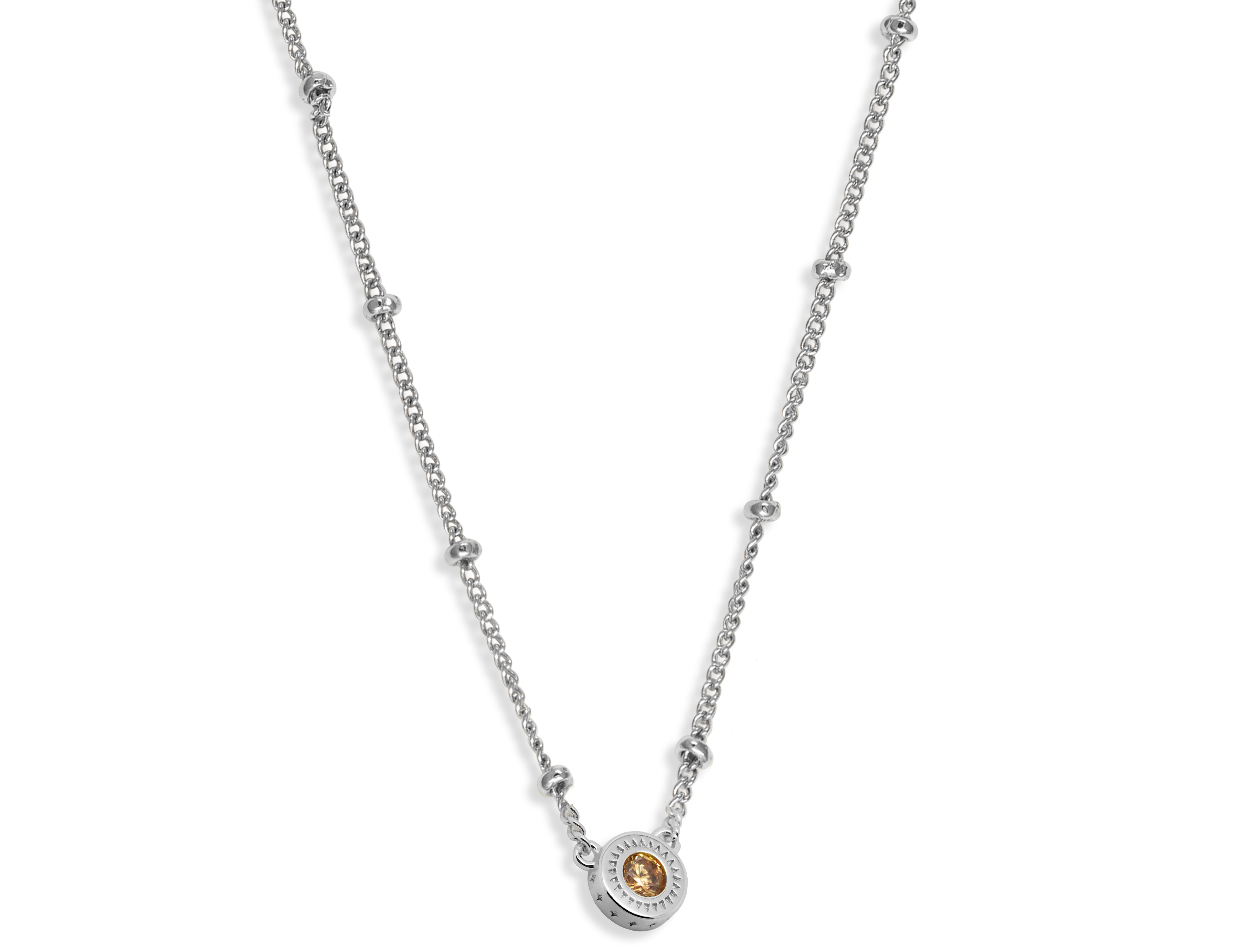 Champagne Jewelled Charm Necklace