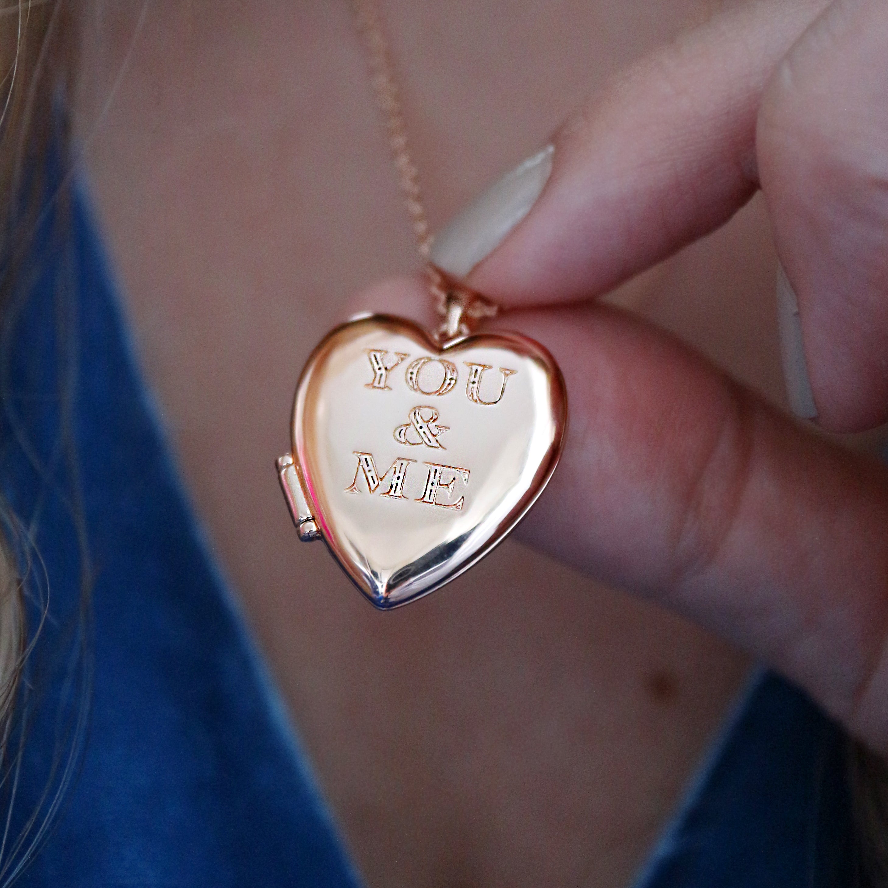 You Me Heart Locket Necklace