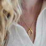 Kaleidoscope Lucky Charm Horsehoe Necklace - Junk Jewels