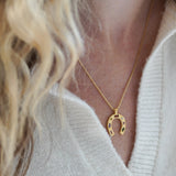 Kaleidoscope Lucky Charm Horsehoe Necklace - Junk Jewels