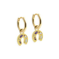 Mini Lucky Charm Hoop Earrings