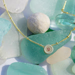 Champagne Jewelled Charm Necklace - Junk Jewels