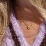 Champagne Jewelled Charm Necklace - Junk Jewels