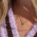 Champagne Jewelled Charm Necklace - Junk Jewels