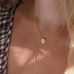 Champagne Jewelled Charm Necklace - Junk Jewels