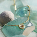 Champagne Jewelled Charm Necklace - Junk Jewels