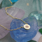 Champagne Jewelled Charm Necklace - Junk Jewels