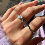 Molten Jewelled Adjustable Ring - Junk Jewels