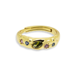 Pastel Stone Scatter Adjustable Ring - Junk Jewels