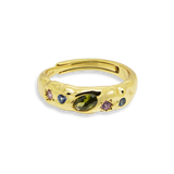 Pastel Stone Scatter Adjustable Ring - Junk Jewels