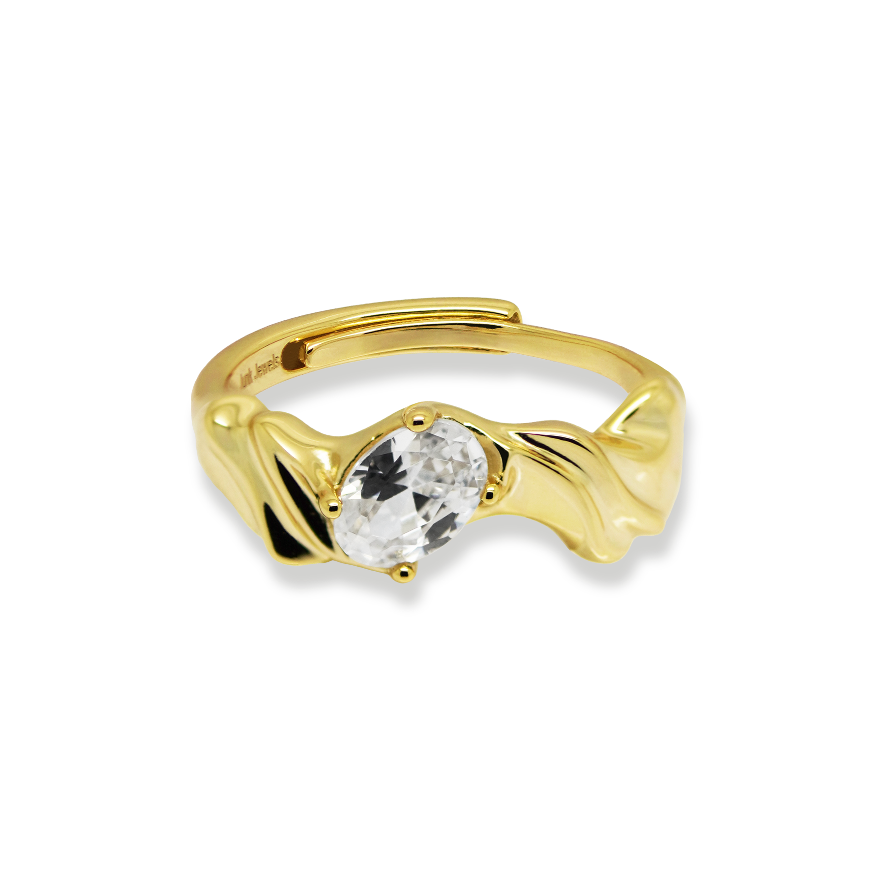 Molten Jewelled Adjustable Ring - Junk Jewels