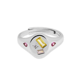 Multi-Stone Jewelled Adjustable Signet Ring - Junk Jewels