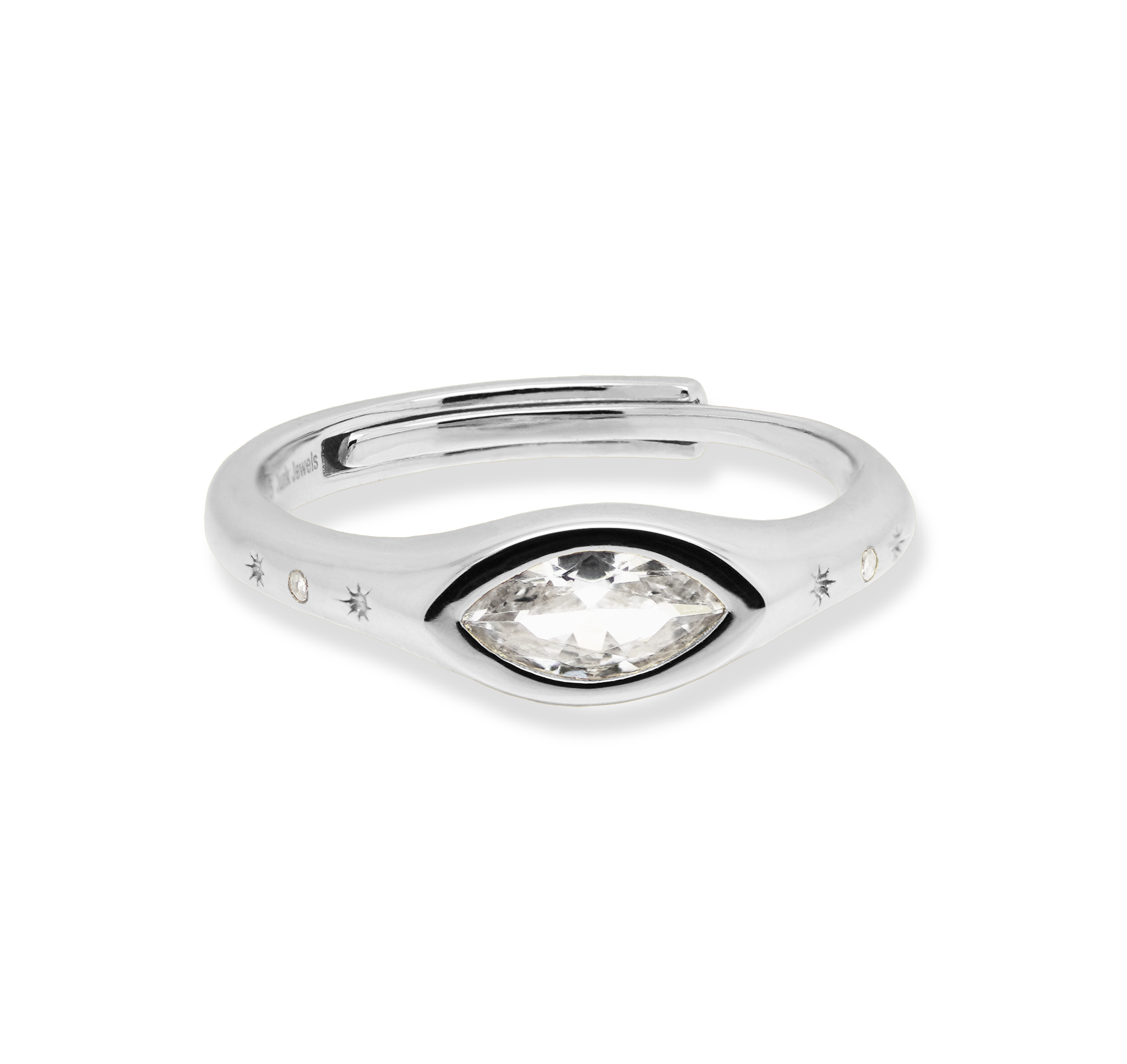 Marquise Stone Adjustable Ring - Junk Jewels