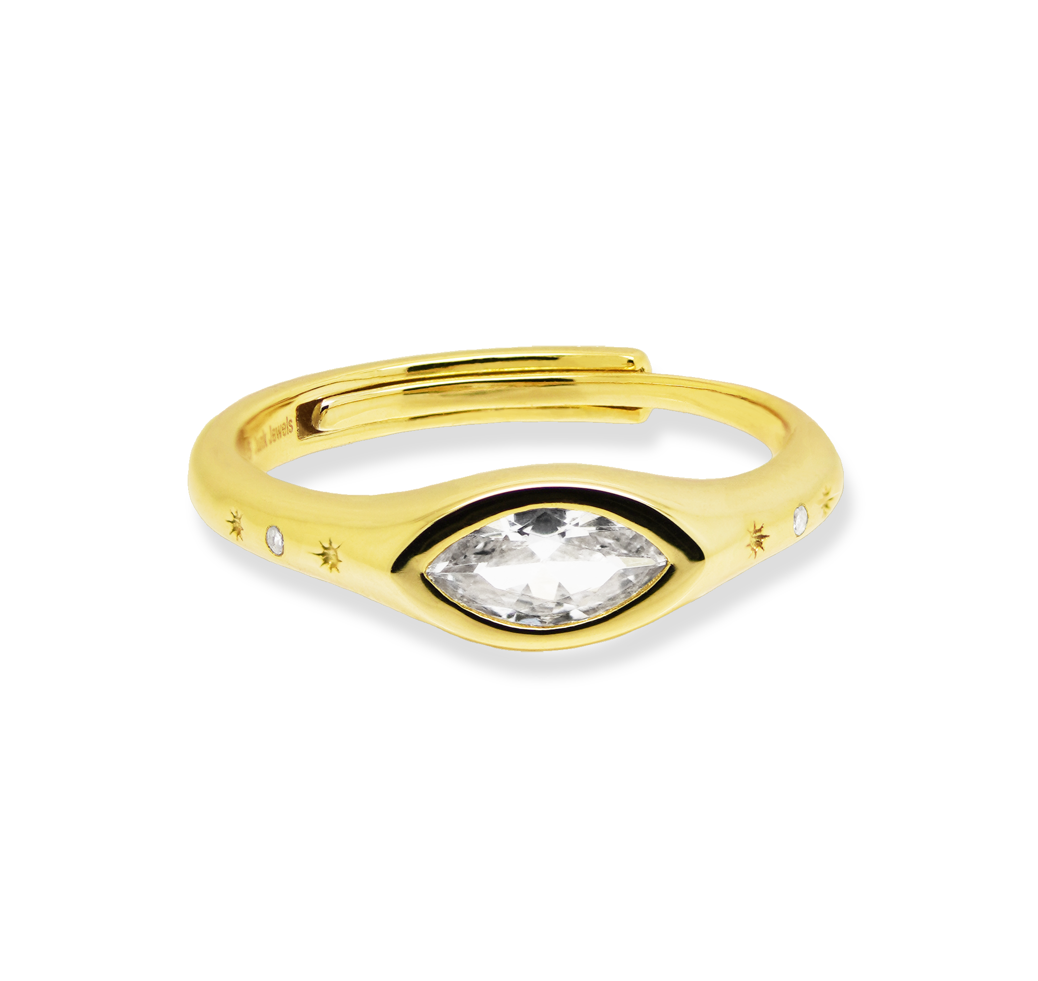 Marquise Stone Adjustable Ring - Junk Jewels