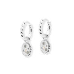Glitter Twisted Charm Hoop Earrings - Junk Jewels