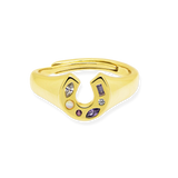Mini Lucky Charm Adjustable Signet Ring - Junk Jewels
