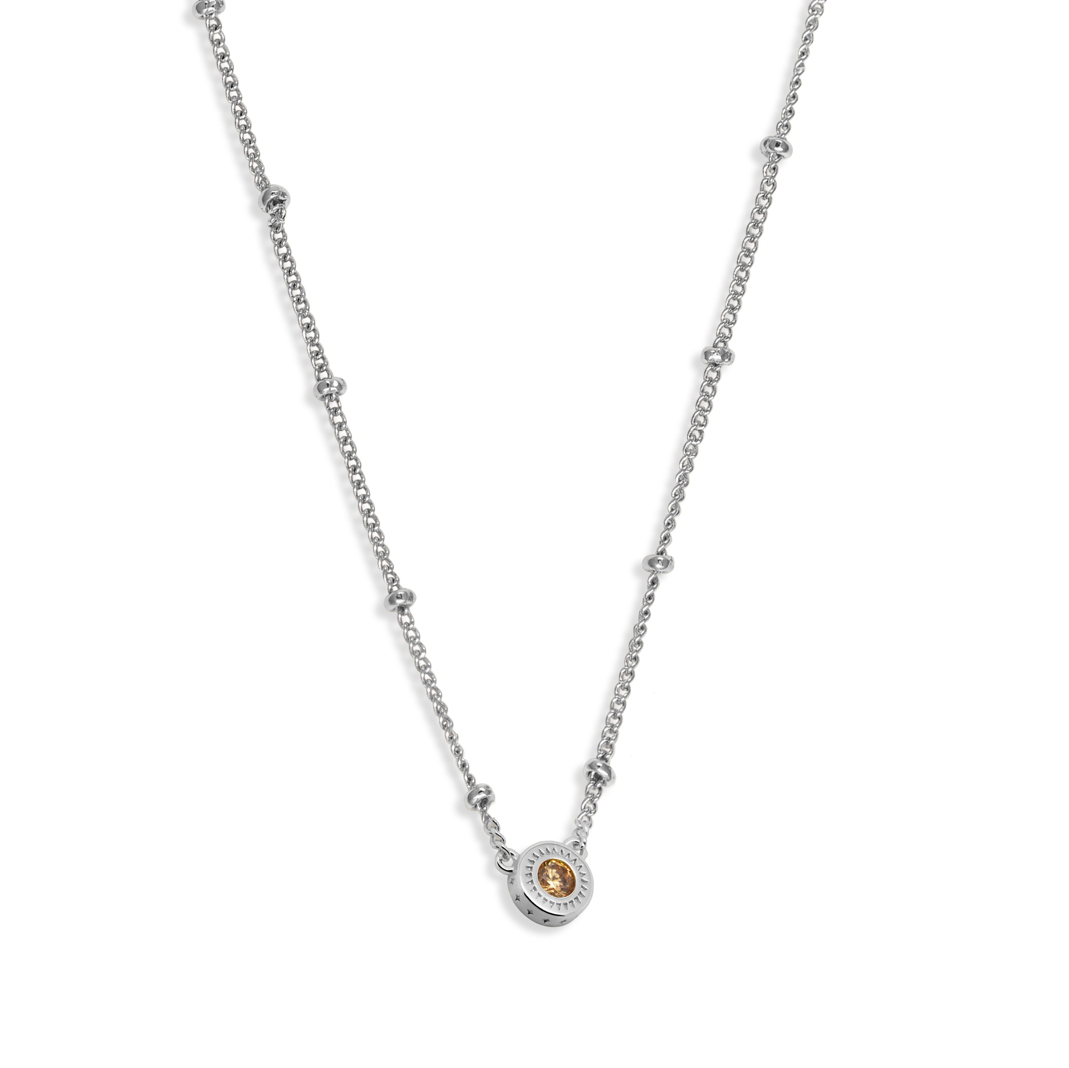 Champagne Jewelled Charm Necklace - Junk Jewels