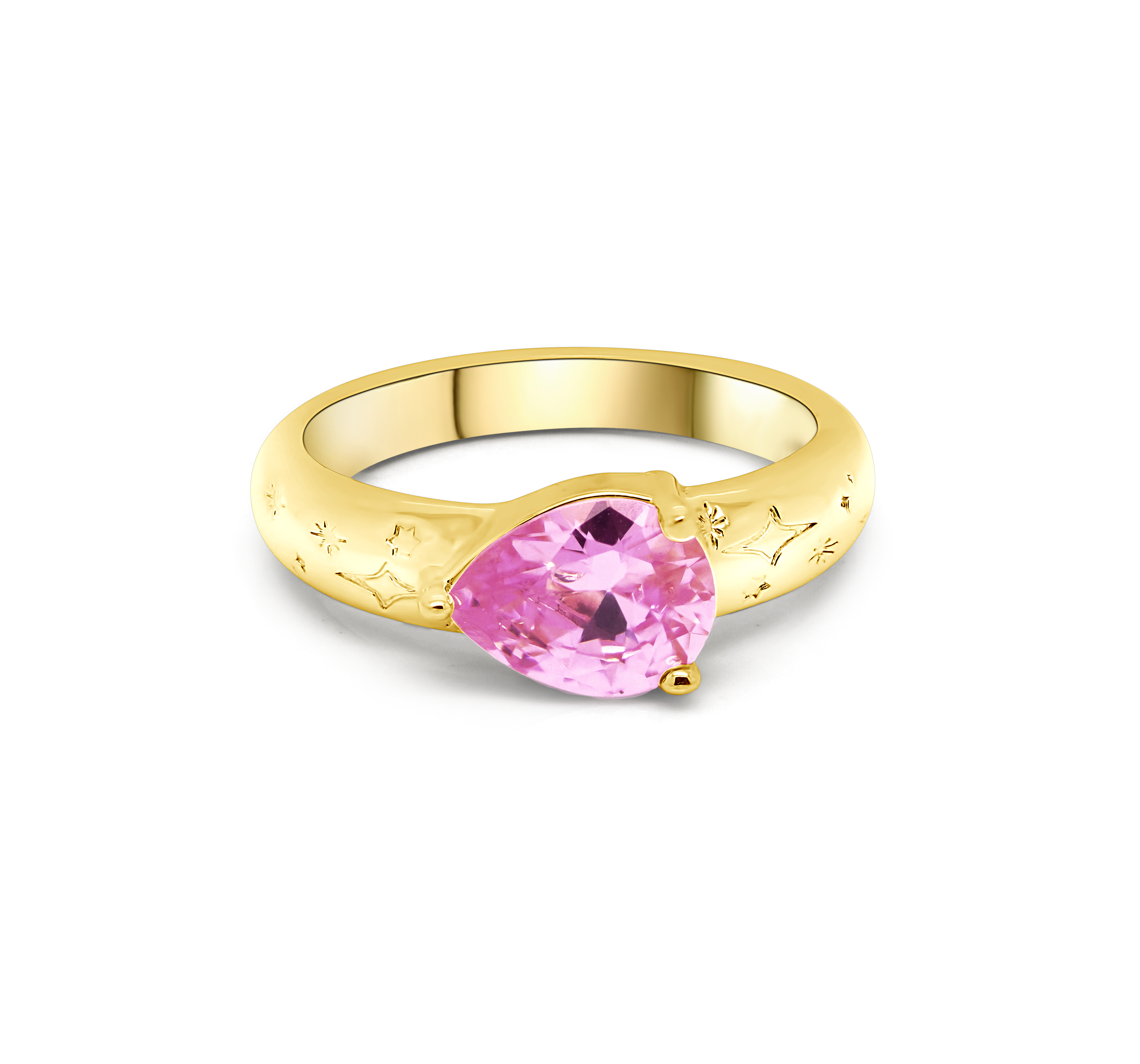 Pear Drop Gemstone Ring - Junk Jewels
