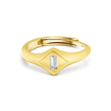 Minimalist Adjustable Signet Ring - Junk Jewels