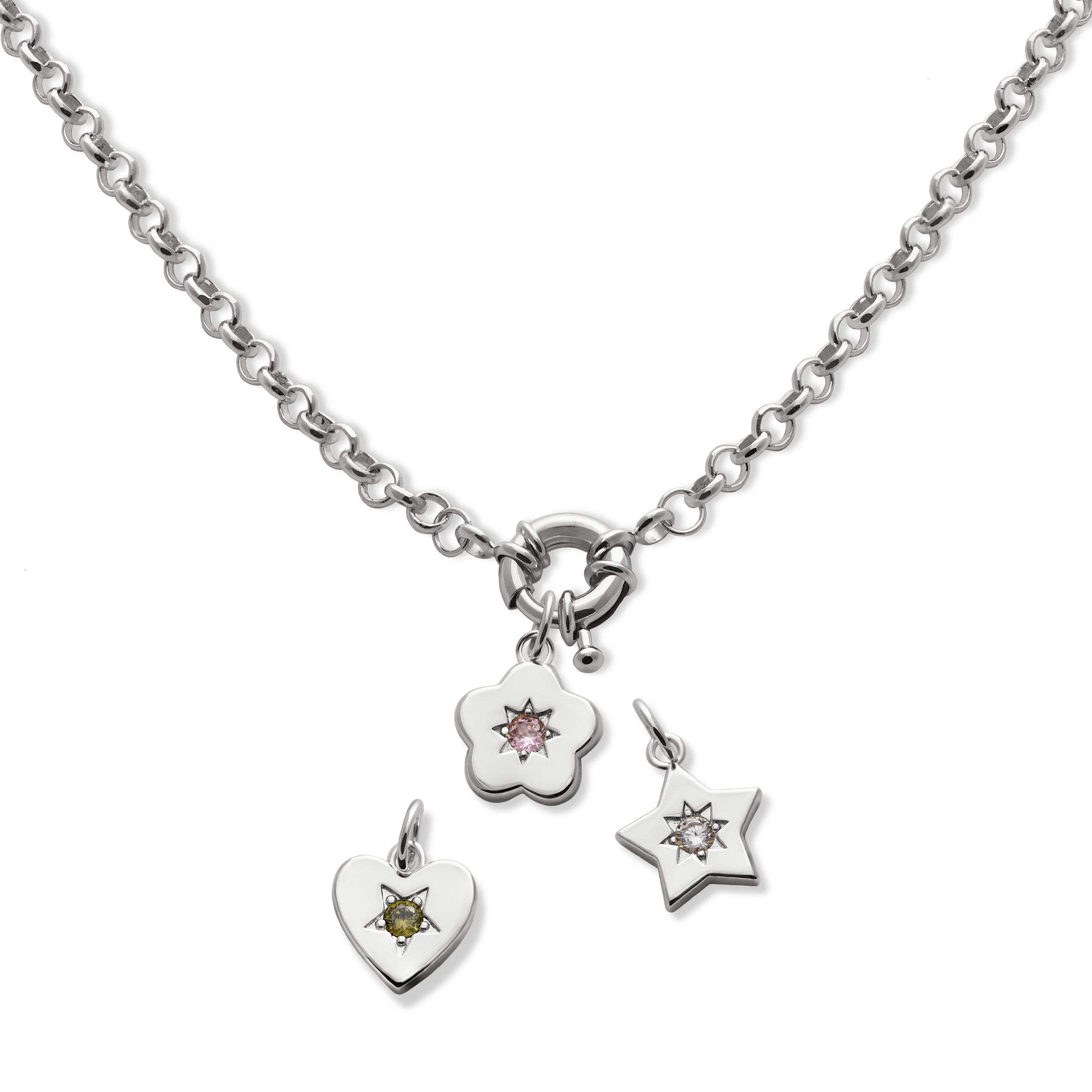 Retro Multi-Charm Chunky Chain Necklace - Junk Jewels