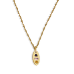 Midnight Gemstone Charm Necklace - Junk Jewels