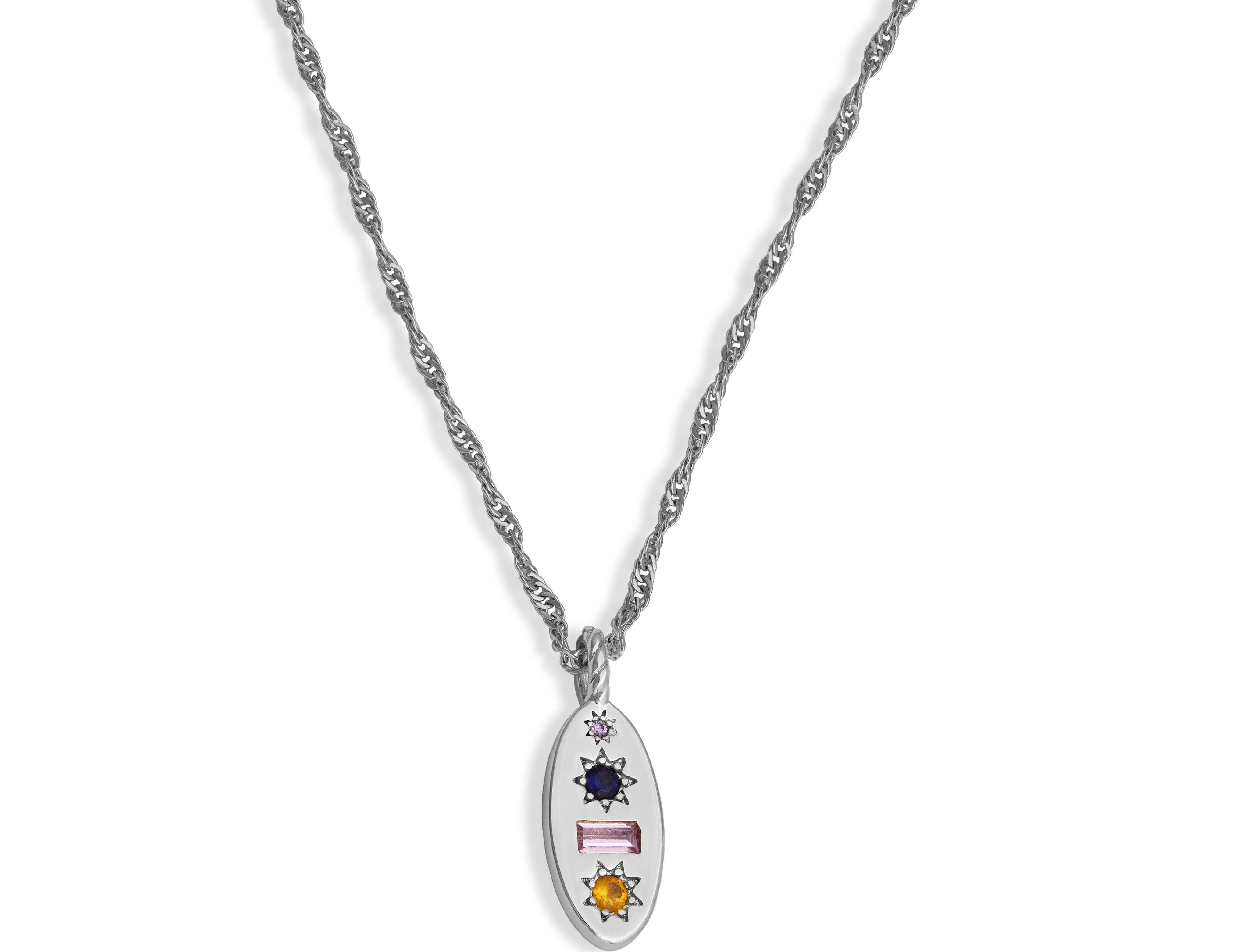 Midnight Gemstone Charm Necklace - Junk Jewels