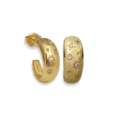Glitter Chunky Hoop Earrings - Junk Jewels