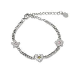 Retro Gemstone Charm Bracelet - Junk Jewels