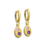 Gemstone Mini Pebble Hoop Earrings - Junk Jewels