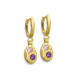 Gemstone Mini Pebble Hoop Earrings - Junk Jewels