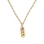 Kaleidoscope Gemstone Tag Pendant Necklace - Junk Jewels