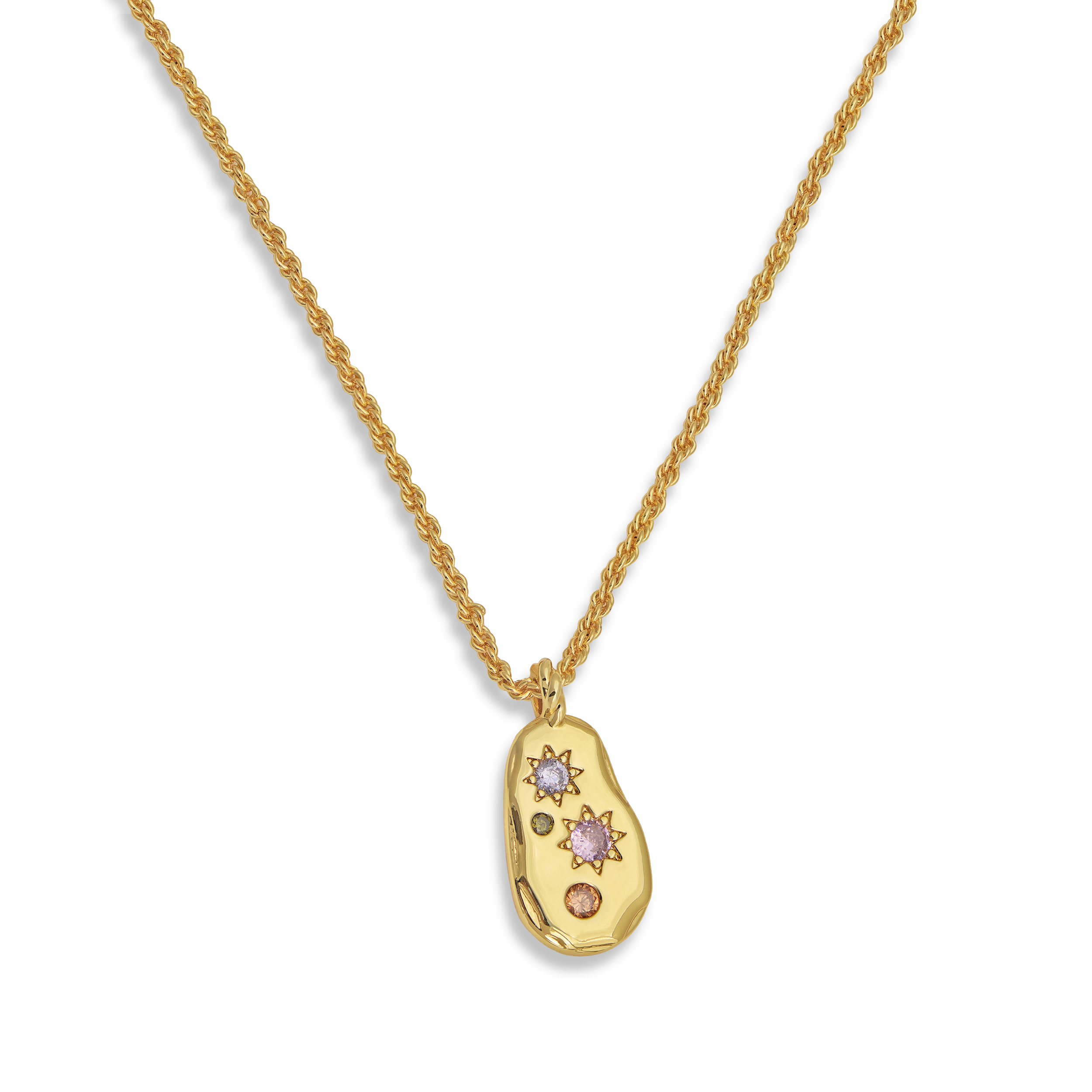Pastel Stone Chunky Pebble Necklace - Junk Jewels
