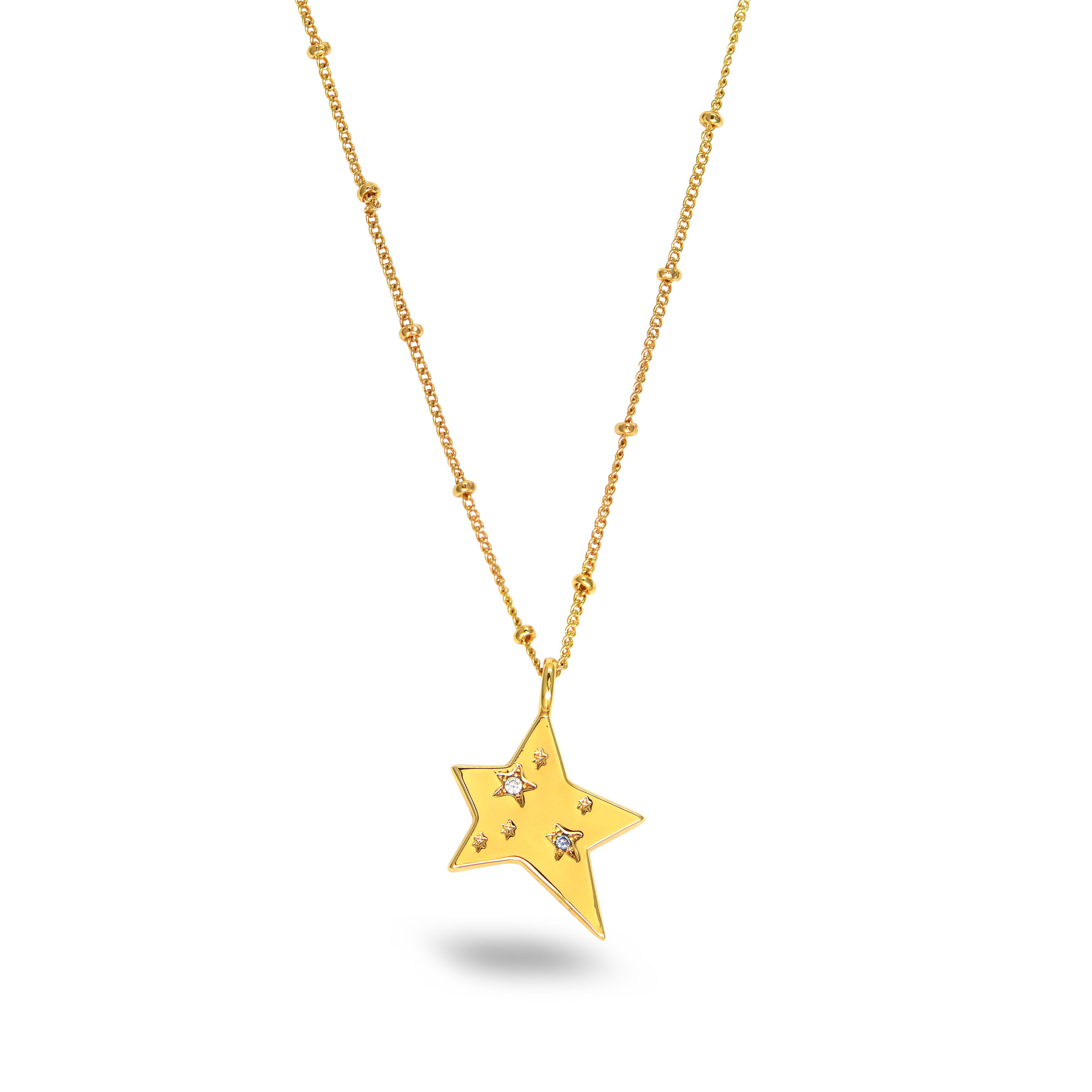 Star Charm Jewelled Necklace - Junk Jewels