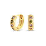 Pastel Stone Petite Hoop Earrings - Junk Jewels