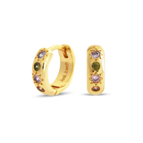 Pastel Stone Petite Hoop Earrings - Junk Jewels