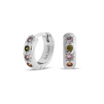 Pastel Stone Petite Hoop Earrings - Junk Jewels