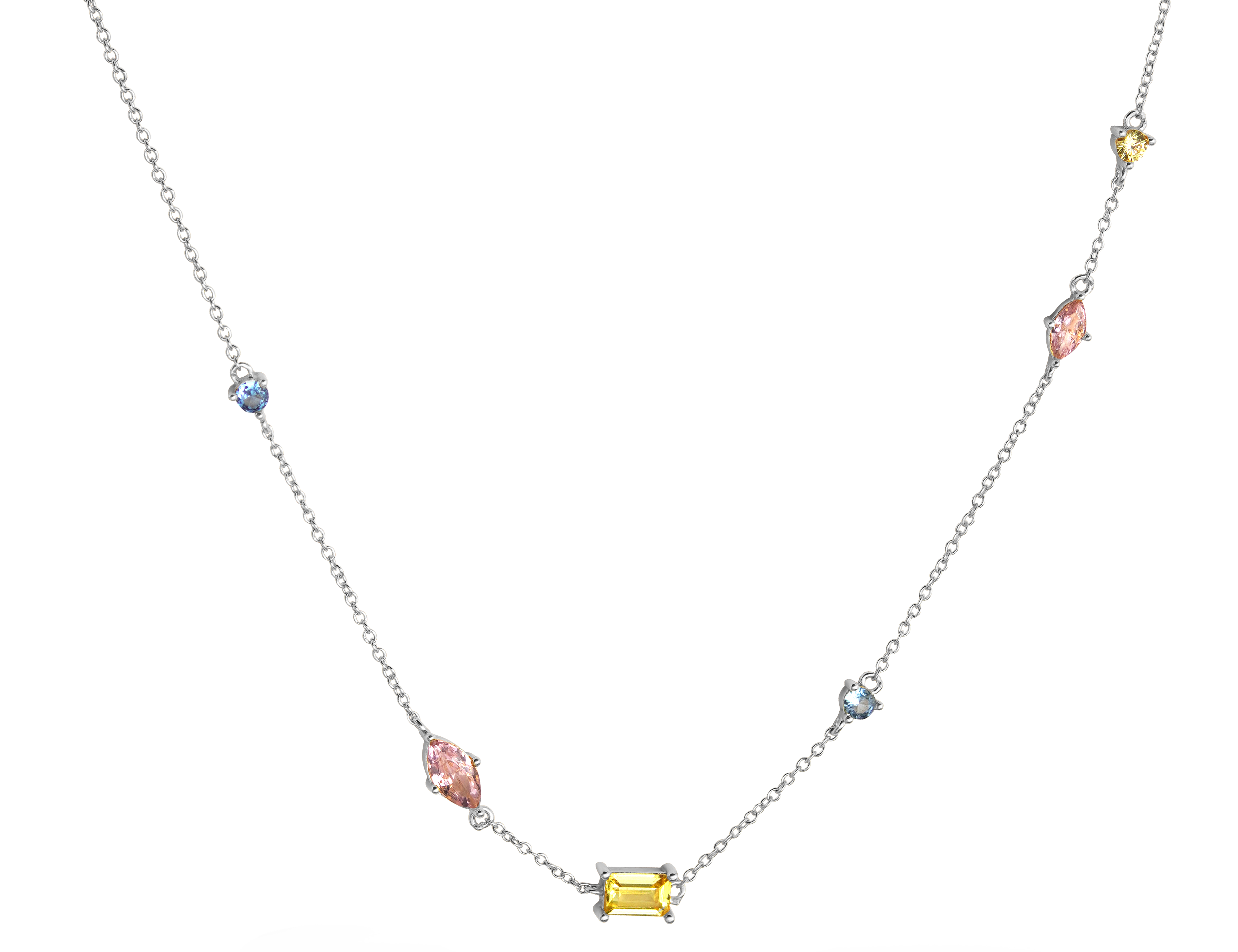 Pastel Multi-Jewel Necklace