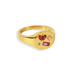 Heartbreaker Gemstone Signet Ring - Junk Jewels