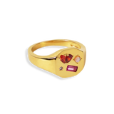 Heartbreaker Gemstone Signet Ring - Junk Jewels