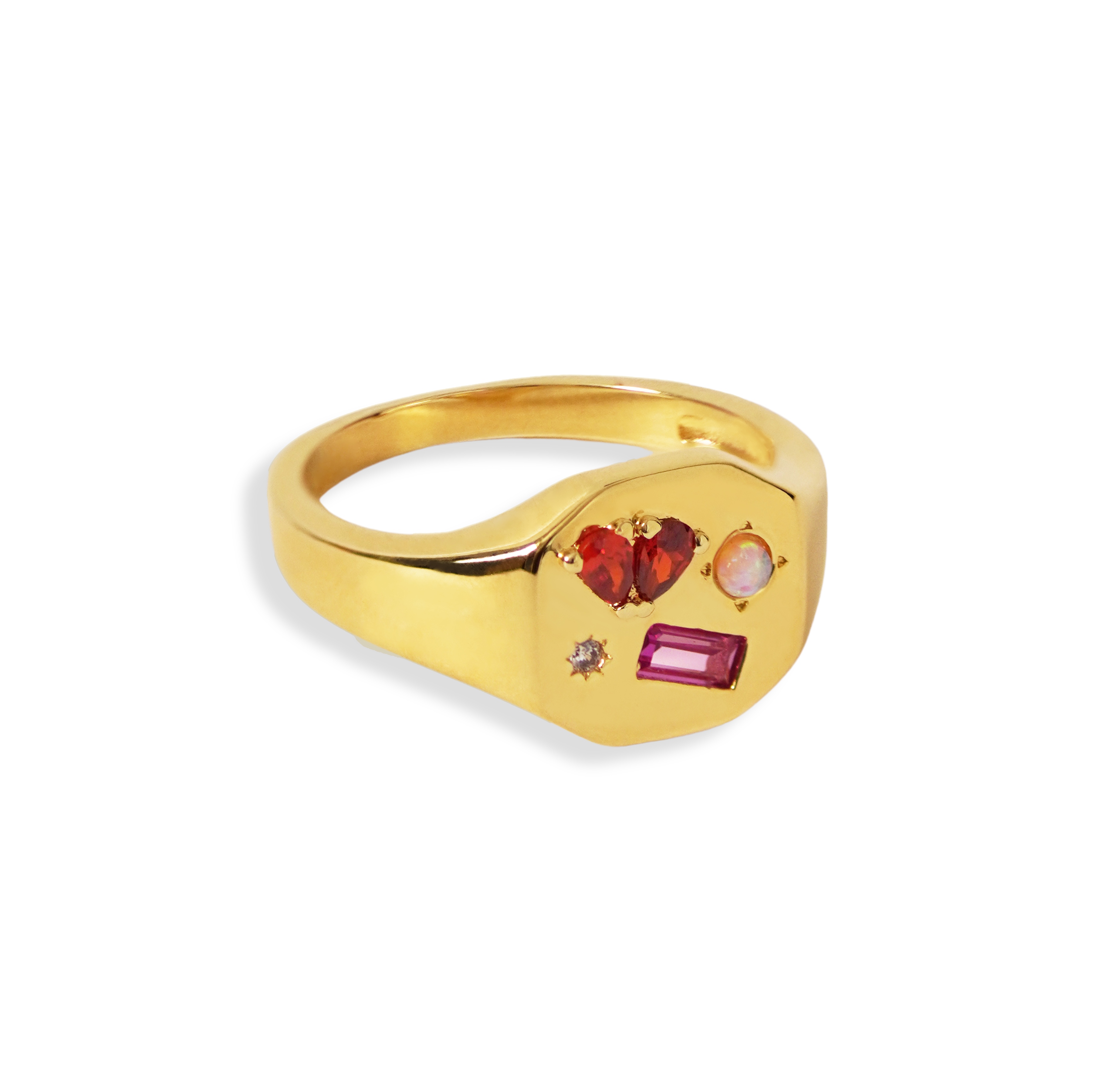 Heartbreaker Gemstone Signet Ring - Junk Jewels
