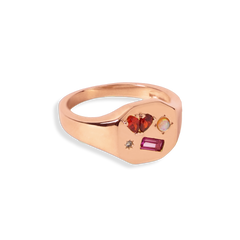 Heartbreaker Gemstone Signet Ring - Junk Jewels
