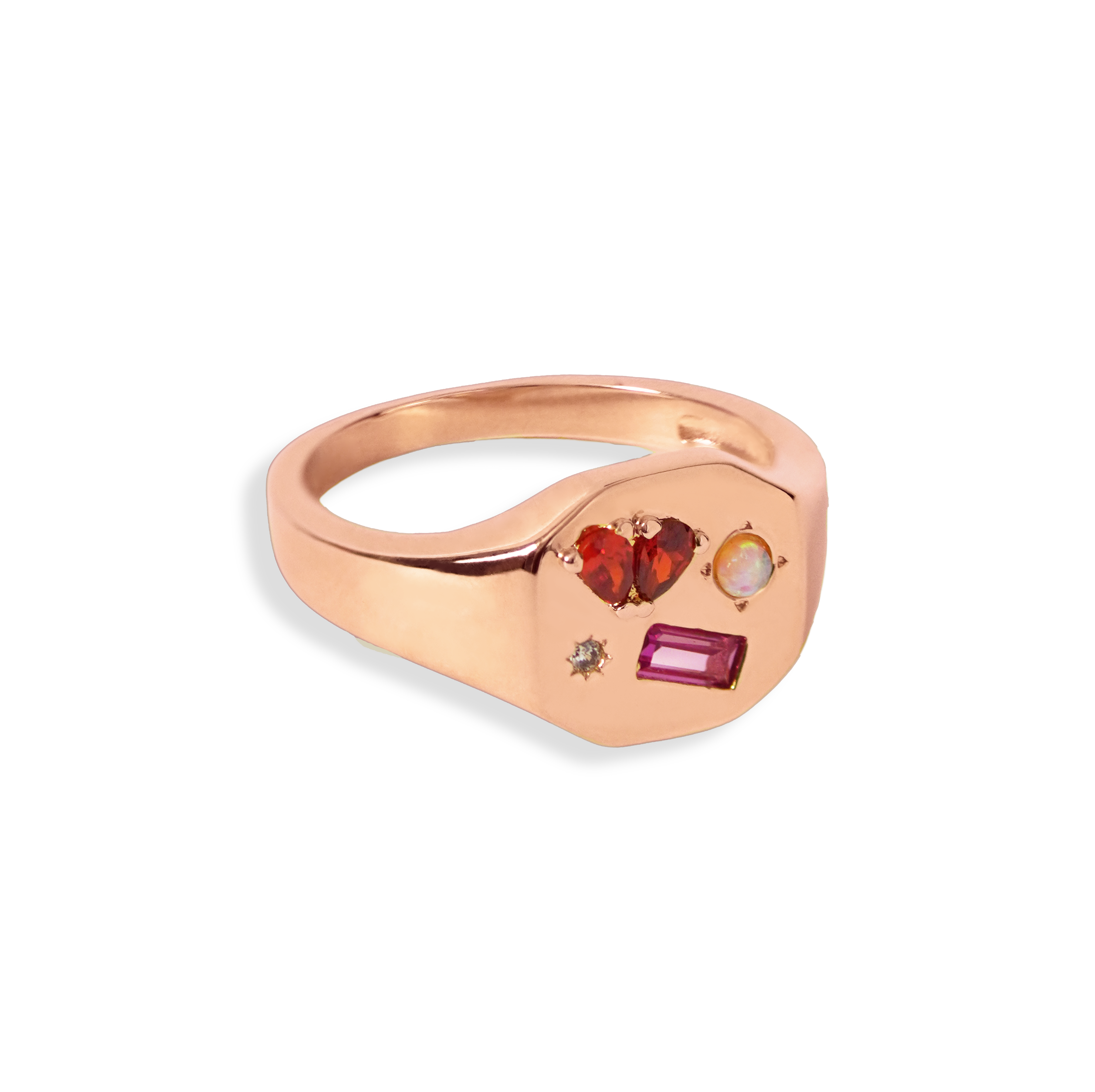 Heartbreaker Gemstone Signet Ring - Junk Jewels