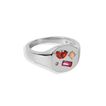 Heartbreaker Gemstone Signet Ring - Junk Jewels