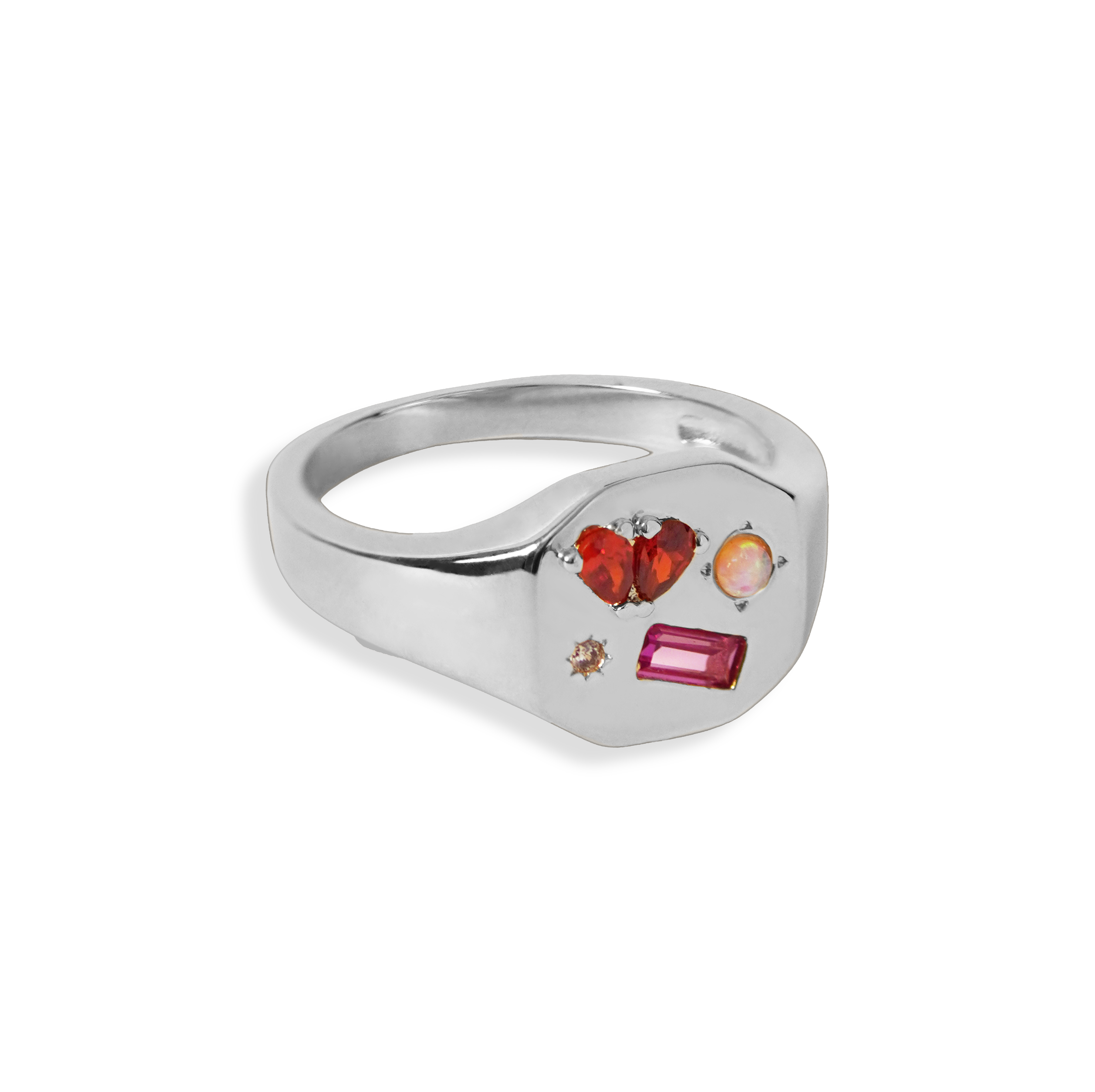 Heartbreaker Gemstone Signet Ring - Junk Jewels