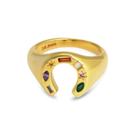 Kaleidoscope Lucky Charm Signet Ring - Junk Jewels