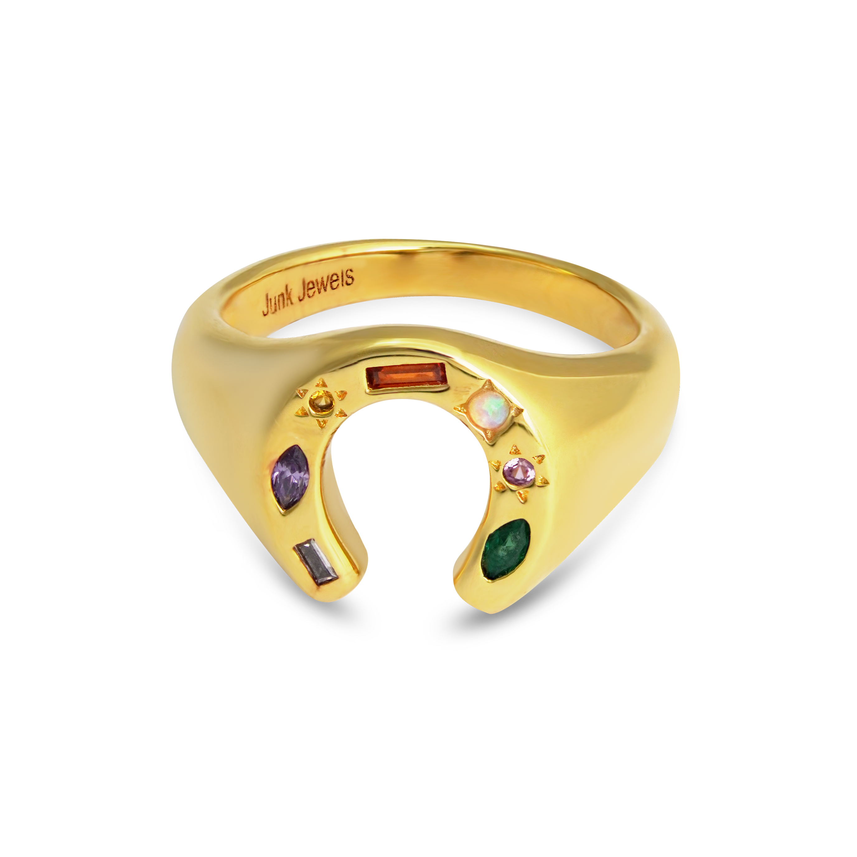 Kaleidoscope Lucky Charm Signet Ring - Junk Jewels