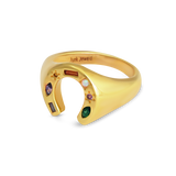 Kaleidoscope Lucky Charm Signet Ring - Junk Jewels