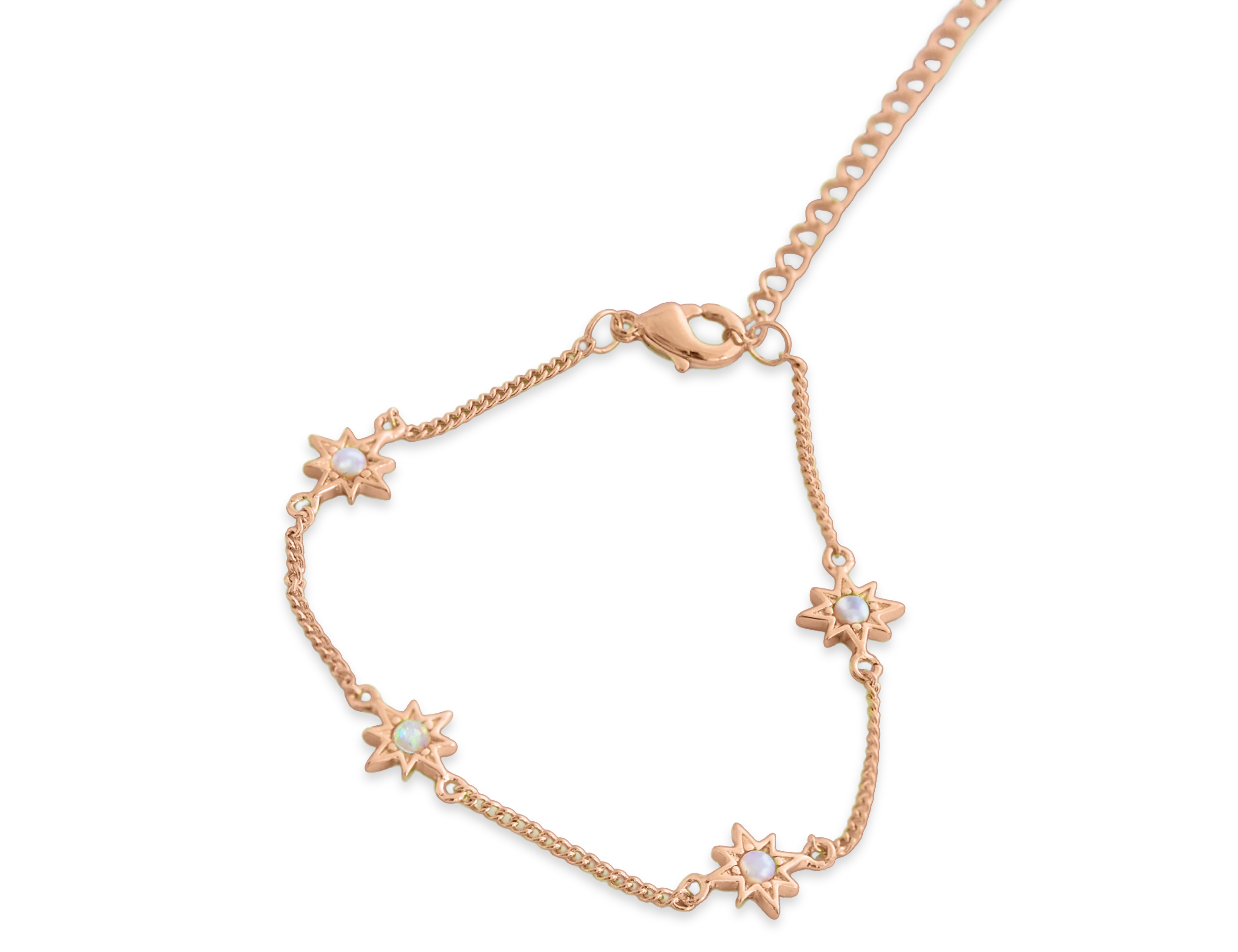 Opal Starburst Charm Bracelet