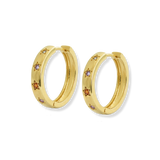Disco Star Hoop Earrings - Junk Jewels