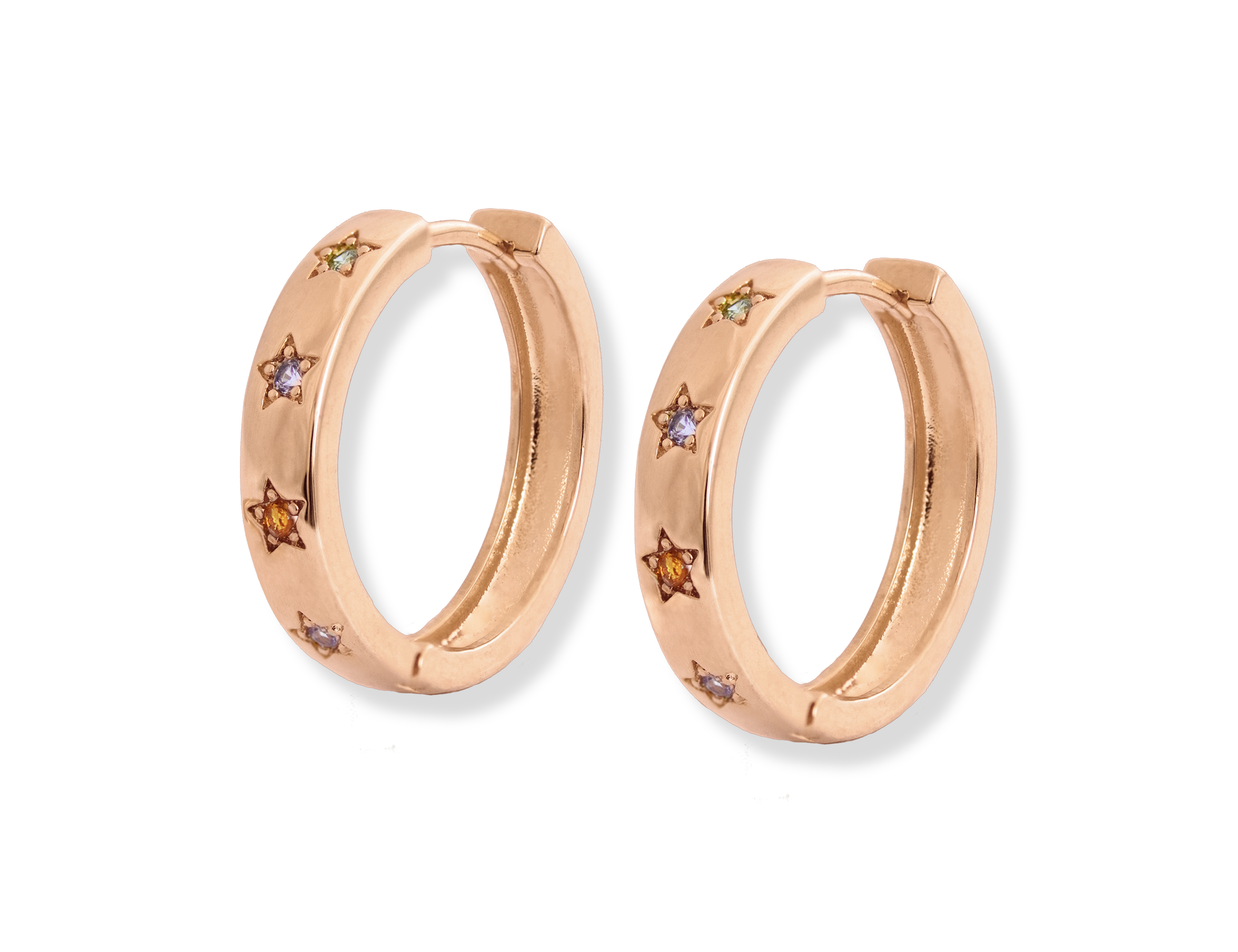 Disco Star Hoop Earrings - Junk Jewels